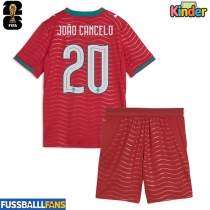 Portugal Joao Cancelo #20 Heimtrikotsatz Kinder WM 2026 Kurzarm (+ Kurze Hosen)